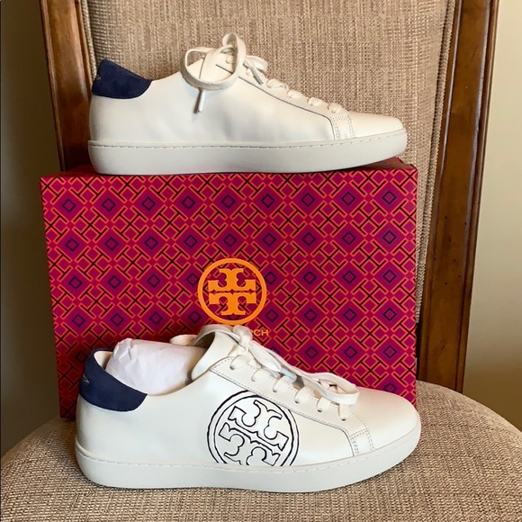 tory burch logo sneakers